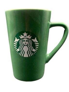 Vintage Starbucks 2021 Green D Handle Coffee Mug Cup Siren Mermaid 12oz